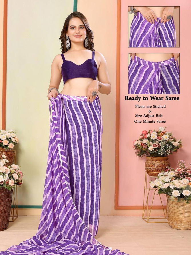 SF 745 Printed Georgette Readymade Sarees Wholesale Price In Surat